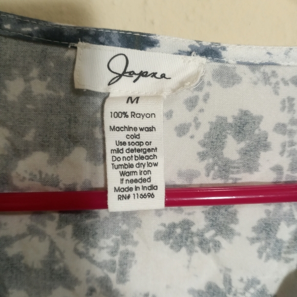 Japna Blue Wrap Peplum Blouse - Picture 5 of 8